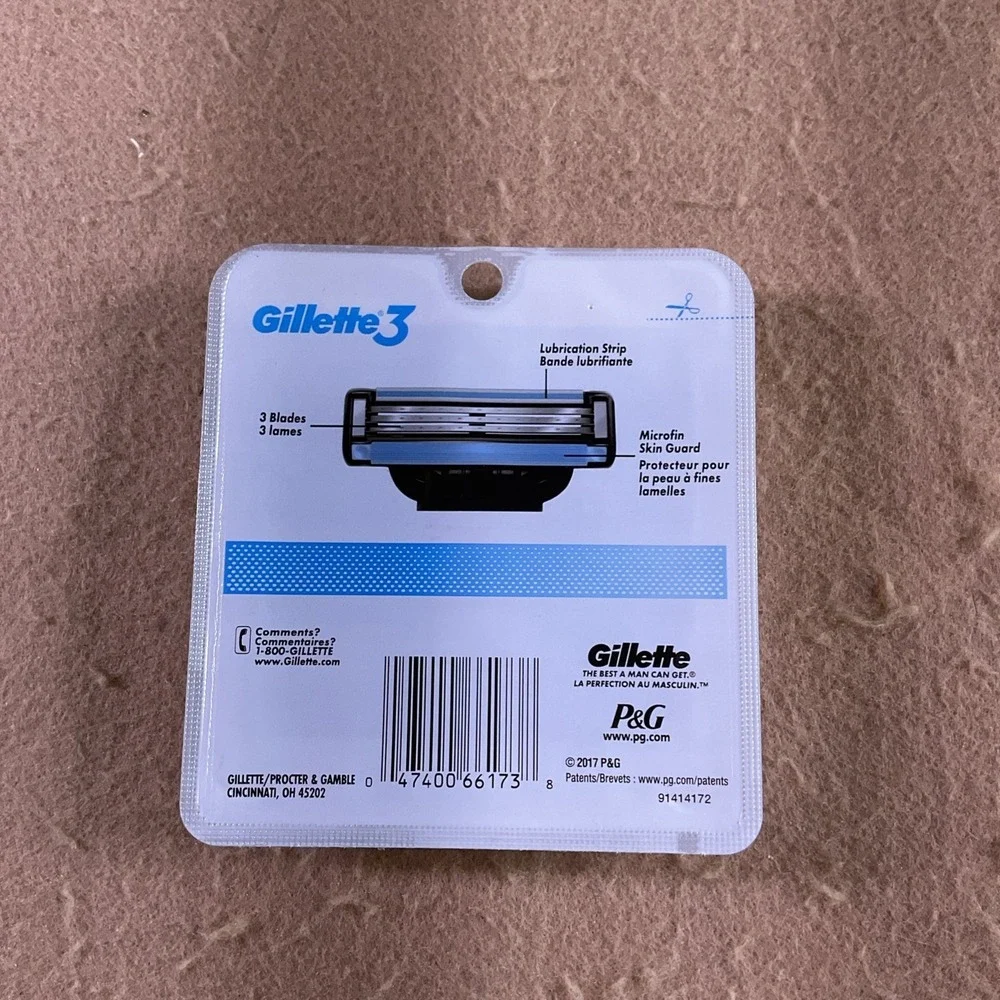 NEW Gillette 3 Razor Blade Refill Pack 8 Cartridges New Sealed